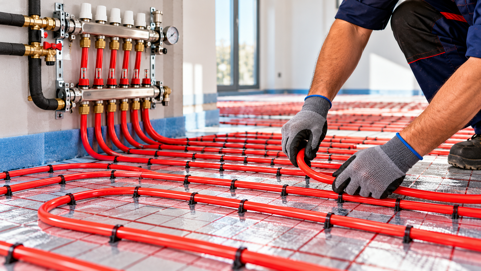 Underfloor heating installation